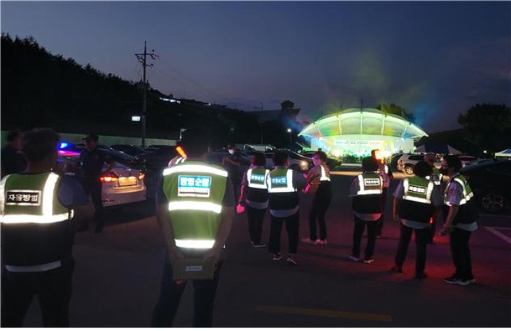 상주경찰서, 경천섬 공동체치안 야간활동1.jpg
